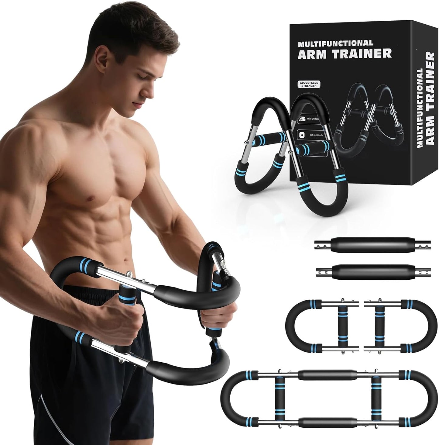 Twister Arm Trainer – 40–100Lb Adjustable Resistance Chest Workout Equipment – Portable Chest Clip Trainer and Arm Exerciser for Visible Gains and Sculpted Muscle
